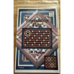Friendship Flag Quilt Pattern For Large & Small Quilt‎ Sizes By DB Designs